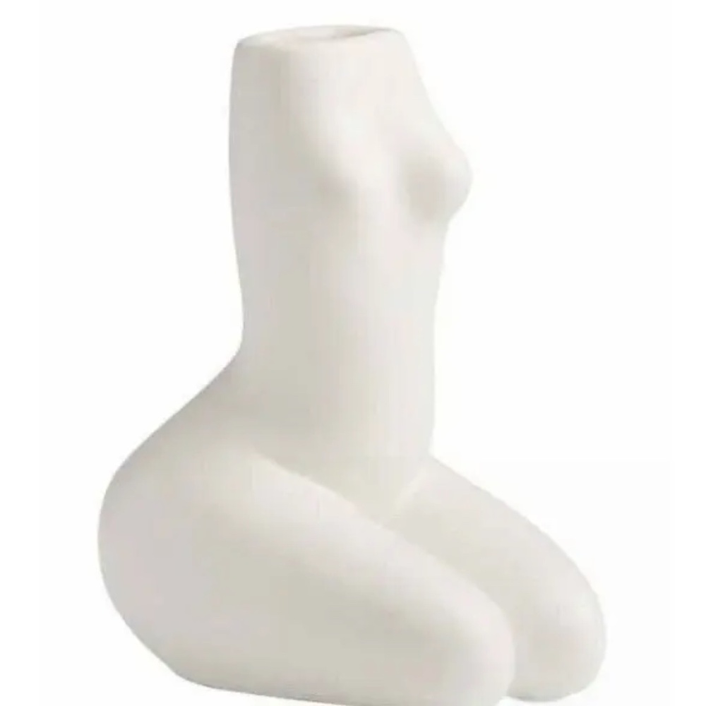 White Ceramic Female Bode Decorative Vase